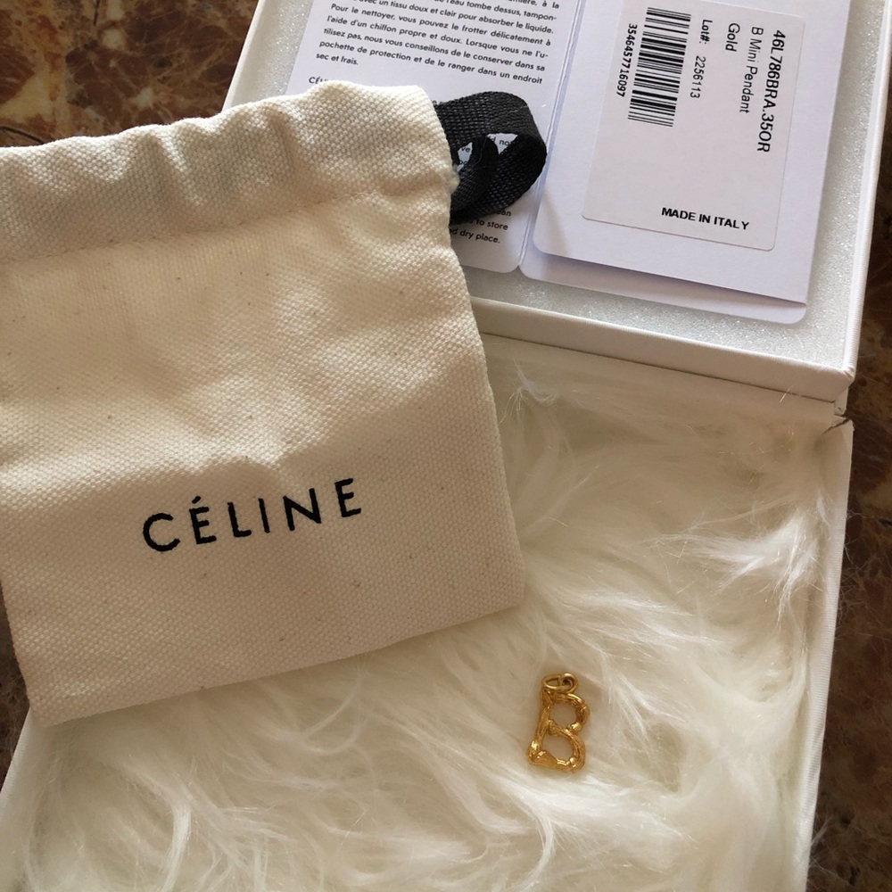 Celine Alphabet Letter Pendant Mini B